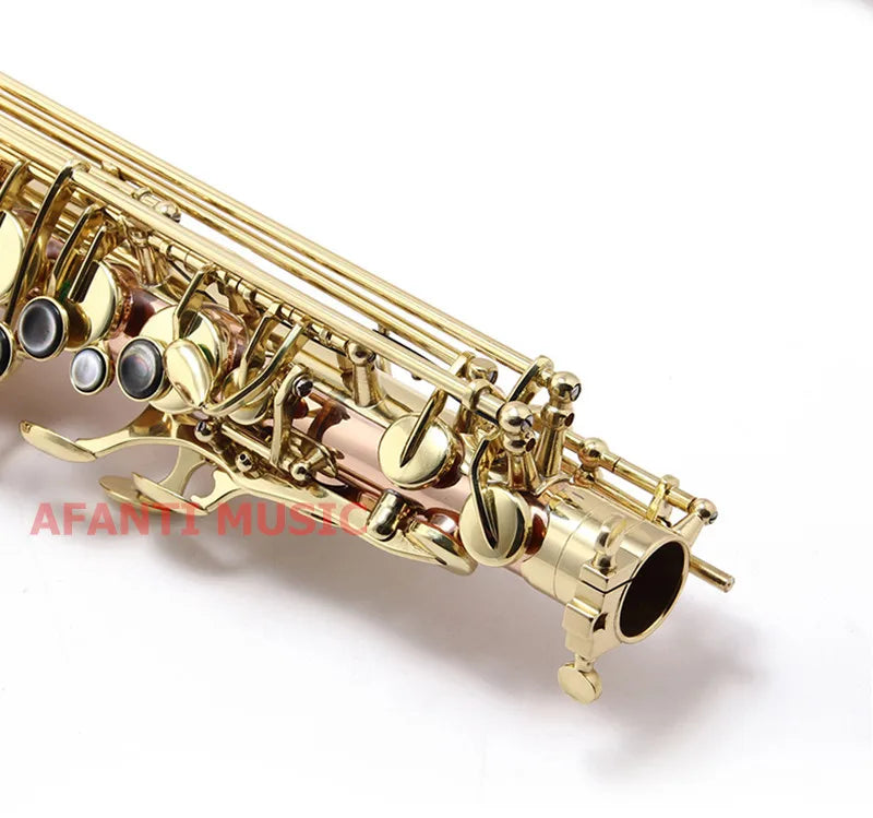 Afanti Music Eb tone / Phosphor Bronze Copper / Gold finish Alto Saxophone (ASE-325)