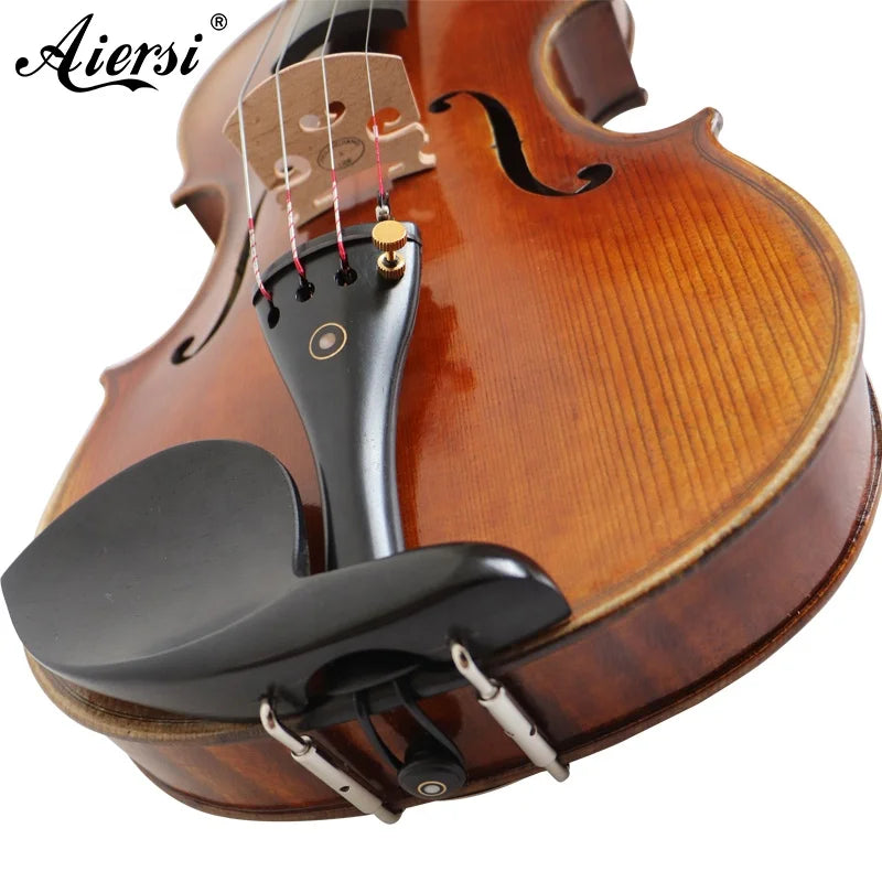 Aiersi Handmade Nice flame maple violin professional outfits high grade antique Yellow Brown violins string instruments