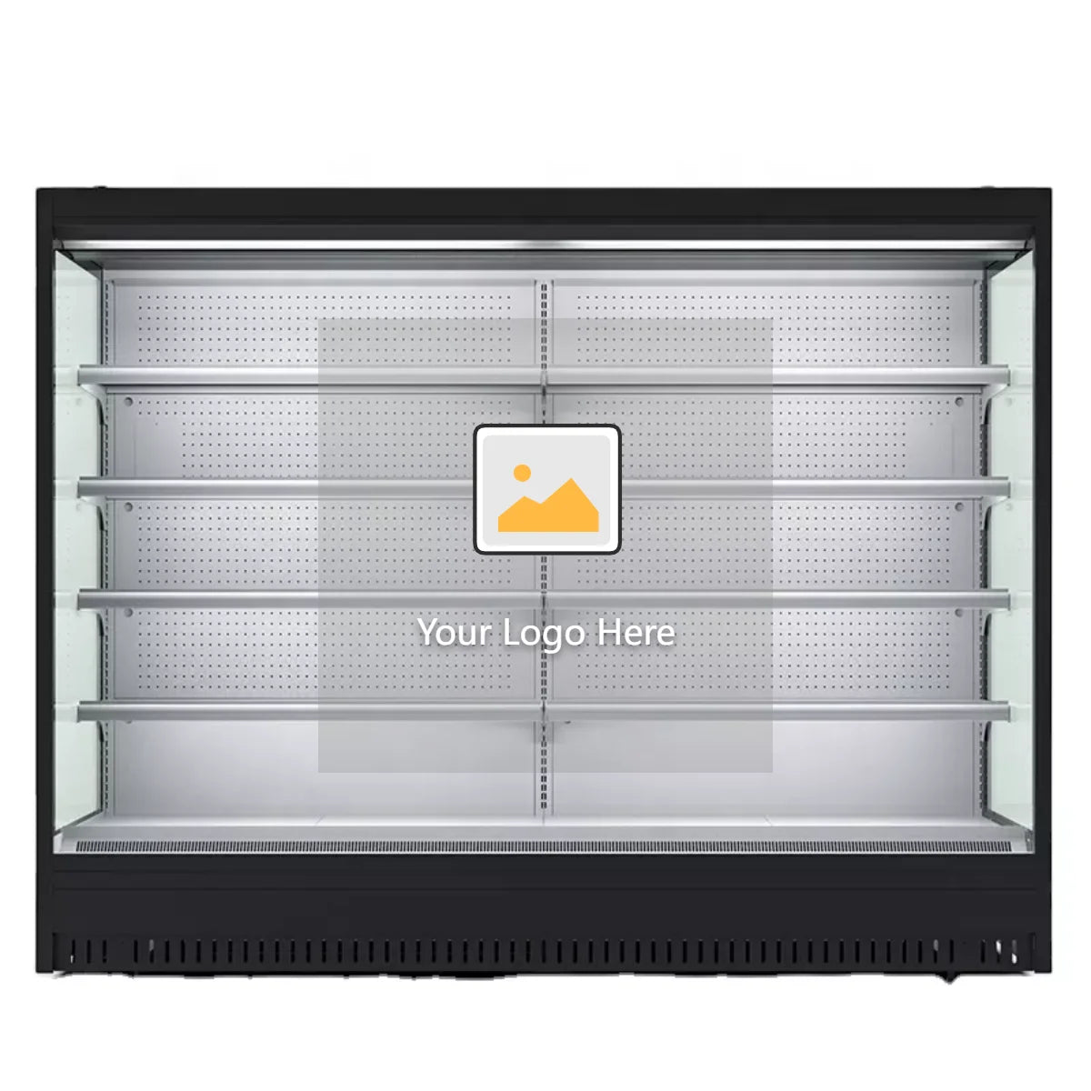 Air Curtain Cabinet Supermarket Milk Fresh-Keeping Cabinet Air-Cooled Vertical Drink Refrigerated Display Cabinet
