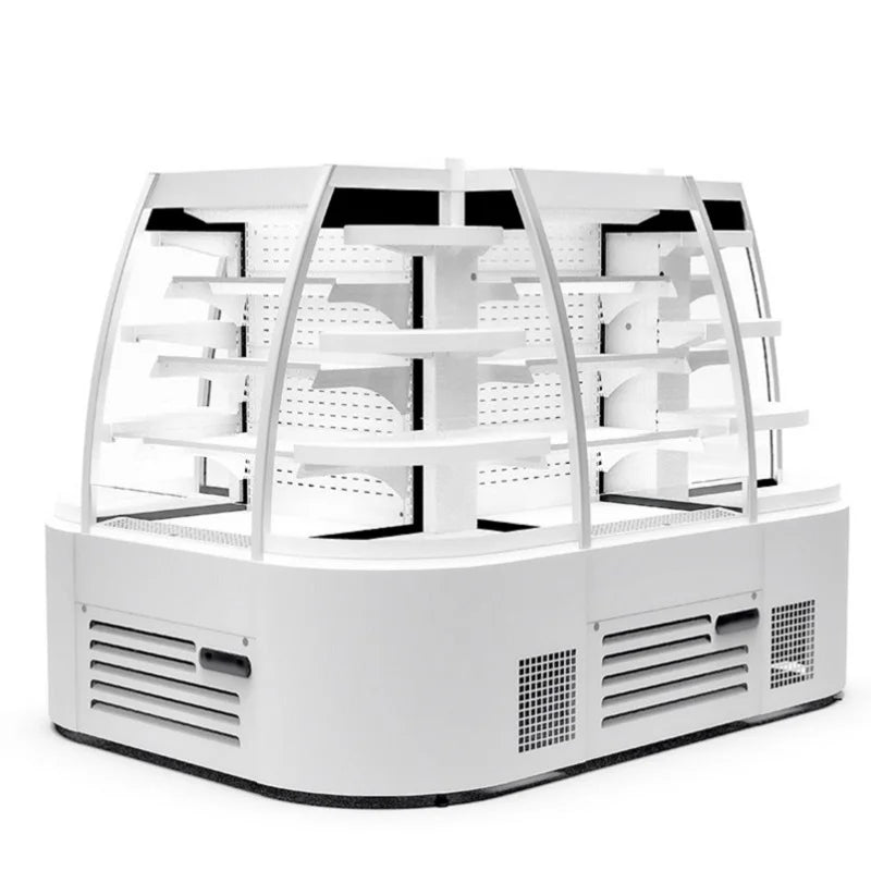 Air Curtain Cabinet Supermarket Milk Fresh-Keeping Cabinet Air-Cooled Vertical Drink Refrigerated Display Cabinet