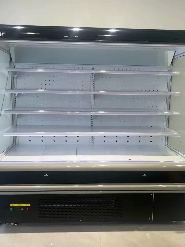 Air curtain cabinet fruit fresh-keeping cabinet commercial low-temperature air-cooled frost-free supermarket milk beverage cabin