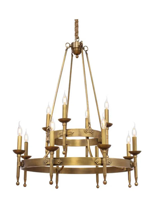 All copper American country simple guest restaurant European retro villa hotel club project chandelier