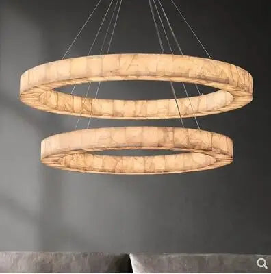 All-copper marble living room chandelier post-modern simple luxury dining room bedroom villa hall lamp model room