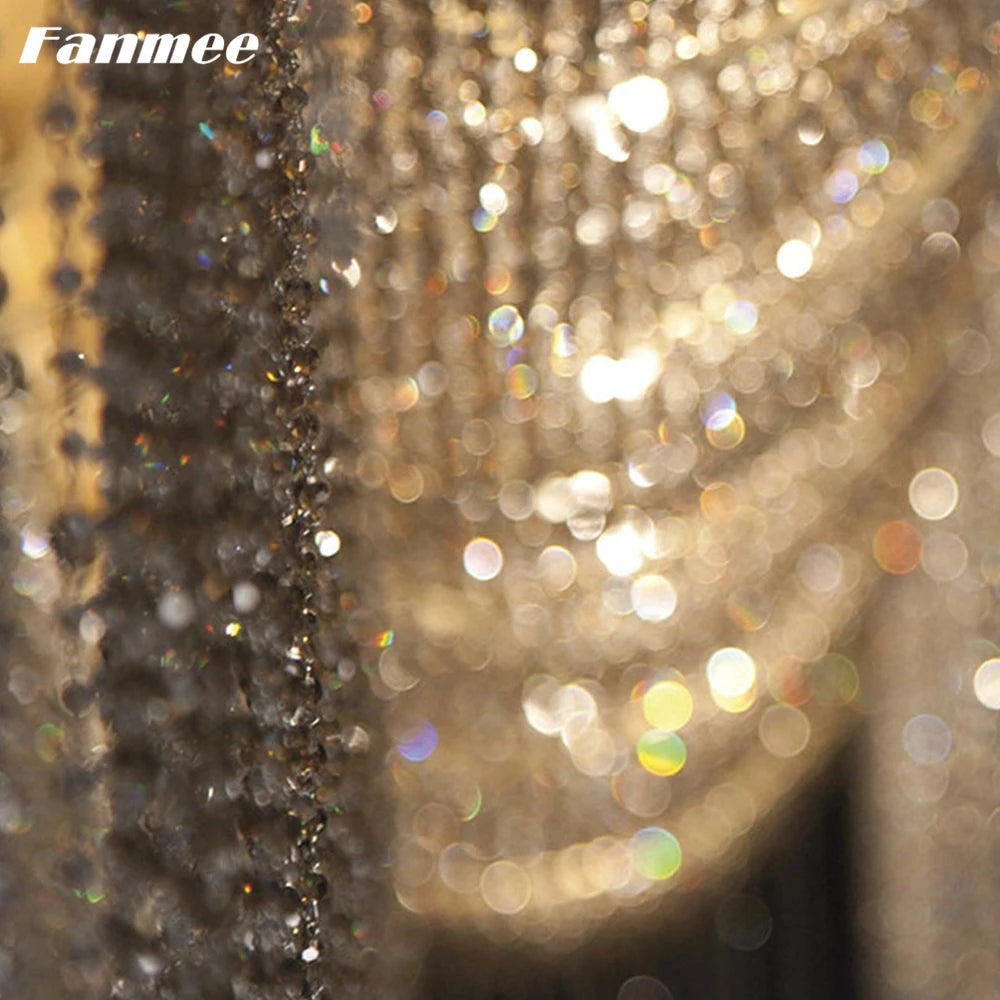 Aluminum Chain Retro Large Chandelier Lighting LED Vintage Luxury Tassel Indoor Light Fixture for Living Room Villa Hotel