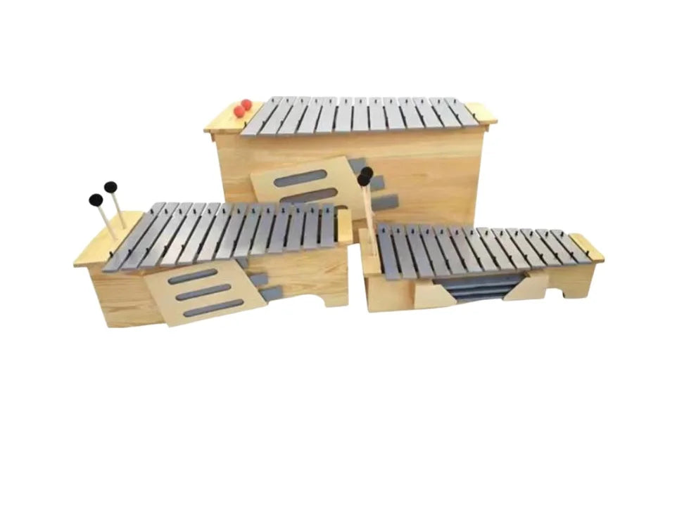 Electronic musical instruments Aluminum Xylophone 13 tones Complete set includes Treble, midrange and bass tonal modification Box type percussion instrument