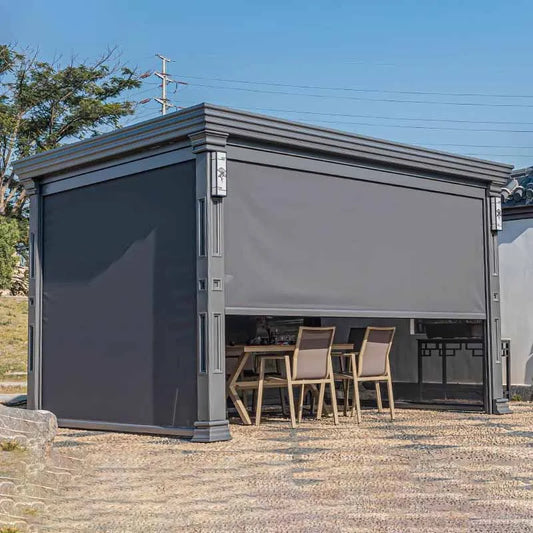 Aluminum alloy pavilion, outdoor courtyard villa, long corridor frame, sunshine room, modern garden landscape pavilion