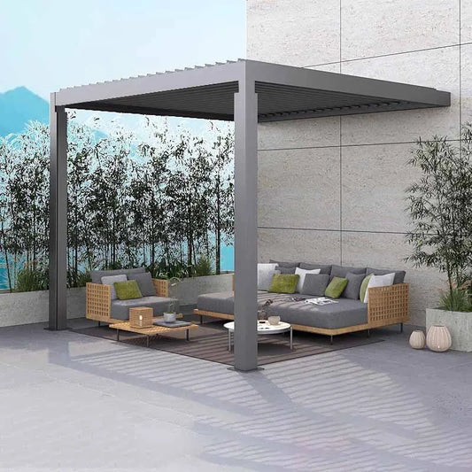 Aluminum alloy pavilion, outdoor courtyard villa, sunshine room, modern garden landscape, new Chinese style pavilion