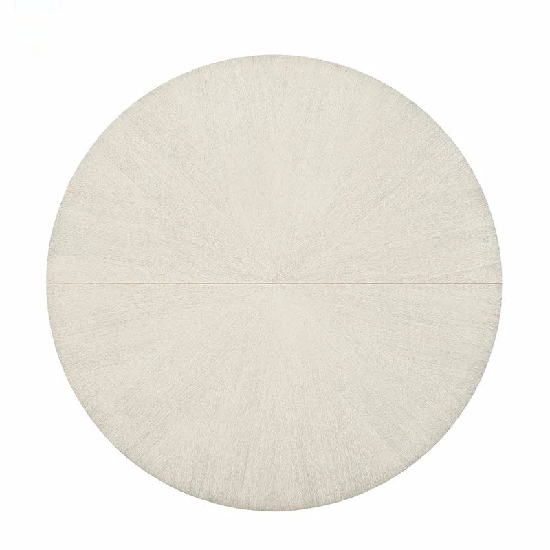 American style solid wood dining table retro white antique circular dining table villa furniture design dining table chair