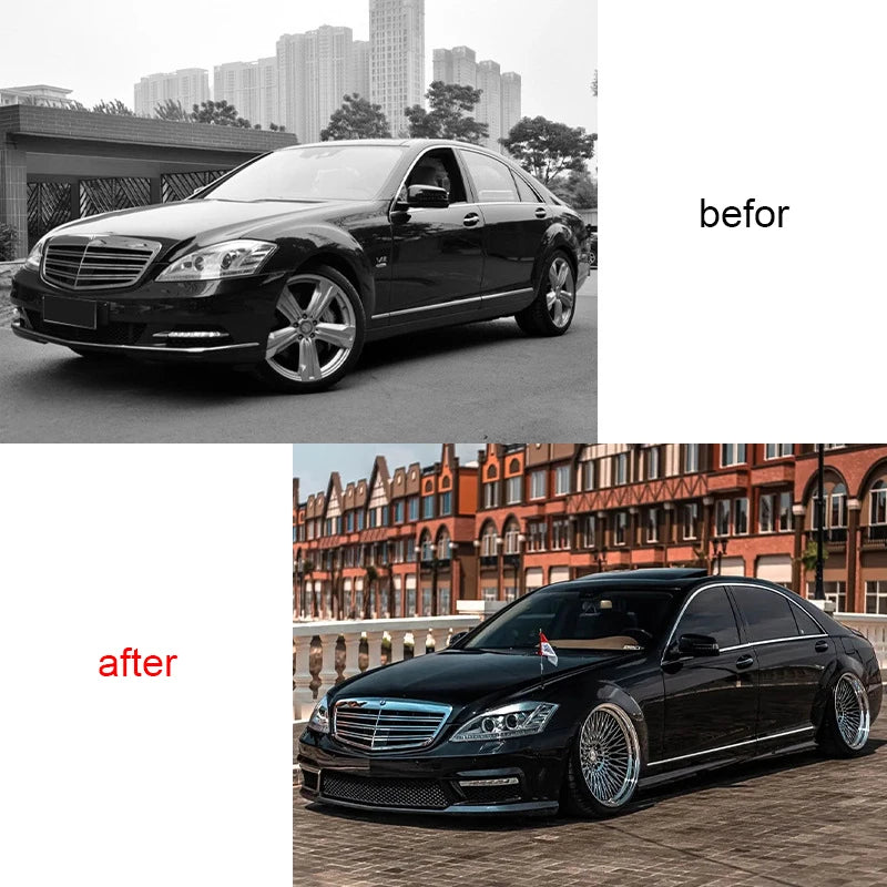 Amg Surrounds Front And Rear Bumper Modifications Body Kit With For S-Class W221 To S63 S65 AMG 2017-2014