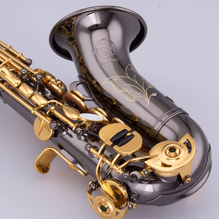 Antique Style Colored Black Nickel Plated Curved Soprano Sax Saxophone