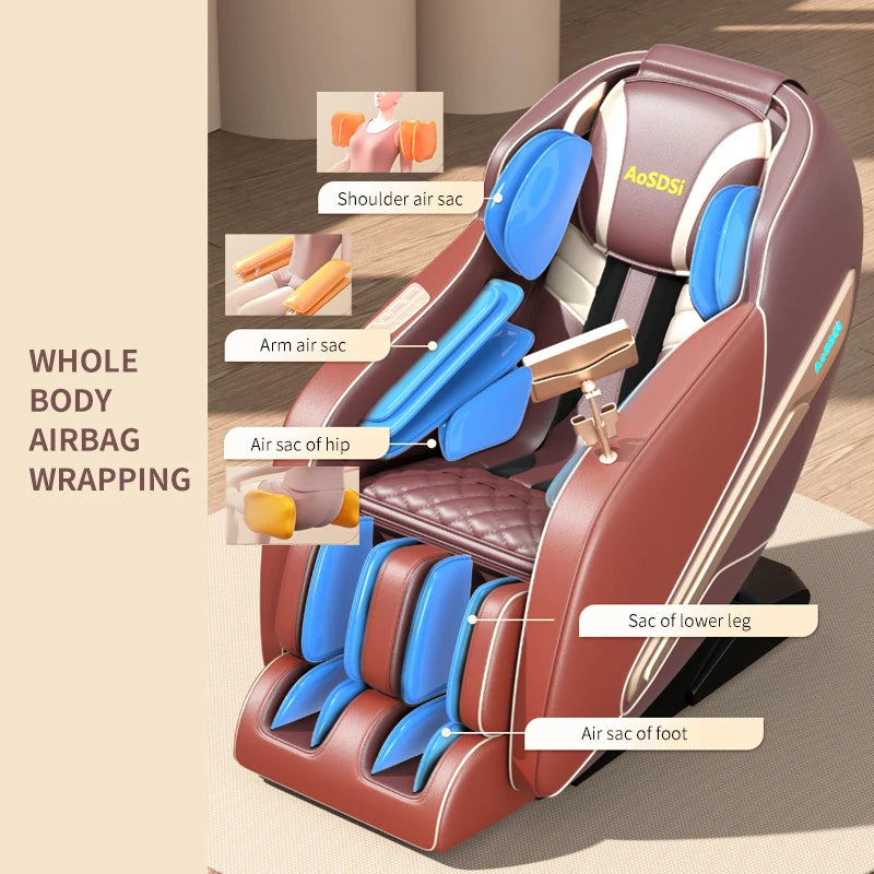 AoSDSi Newest Massage Chair Full Body Electric AI Smart Recliner SL Track Zero Gravity For Home Office Shiatsu 4D Massage Chairs
