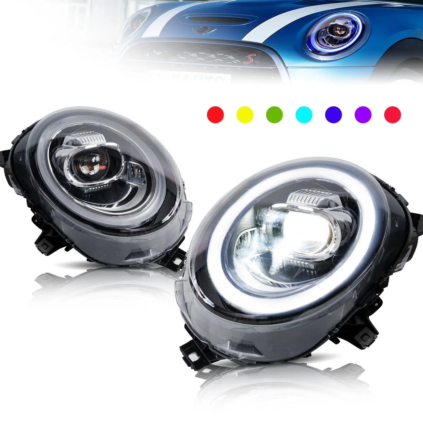 Archaic Factory LED RGB starten animation DRL für Mini F54 scheinwerfer Clubman F55 F56 F57 JCW 2014-2020 mini scheinwerfer