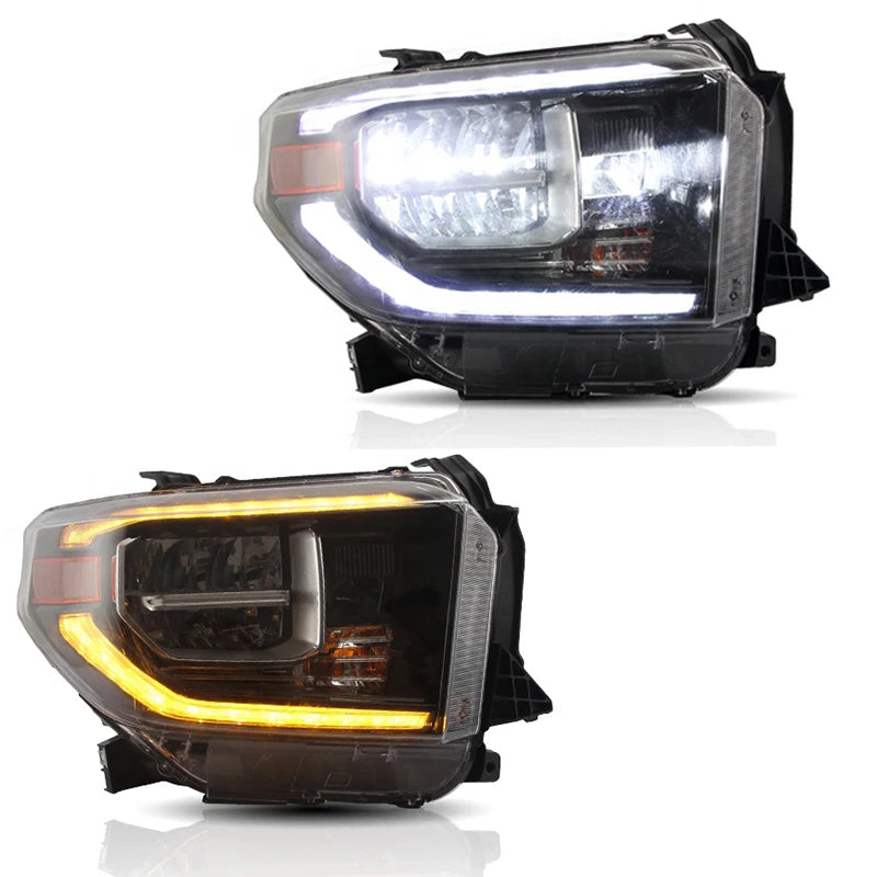 Archaic LED Headlights for Tundra 2014-2019 with Sequential turning signal No Bulbs Needed headlamp for Tundra SR S