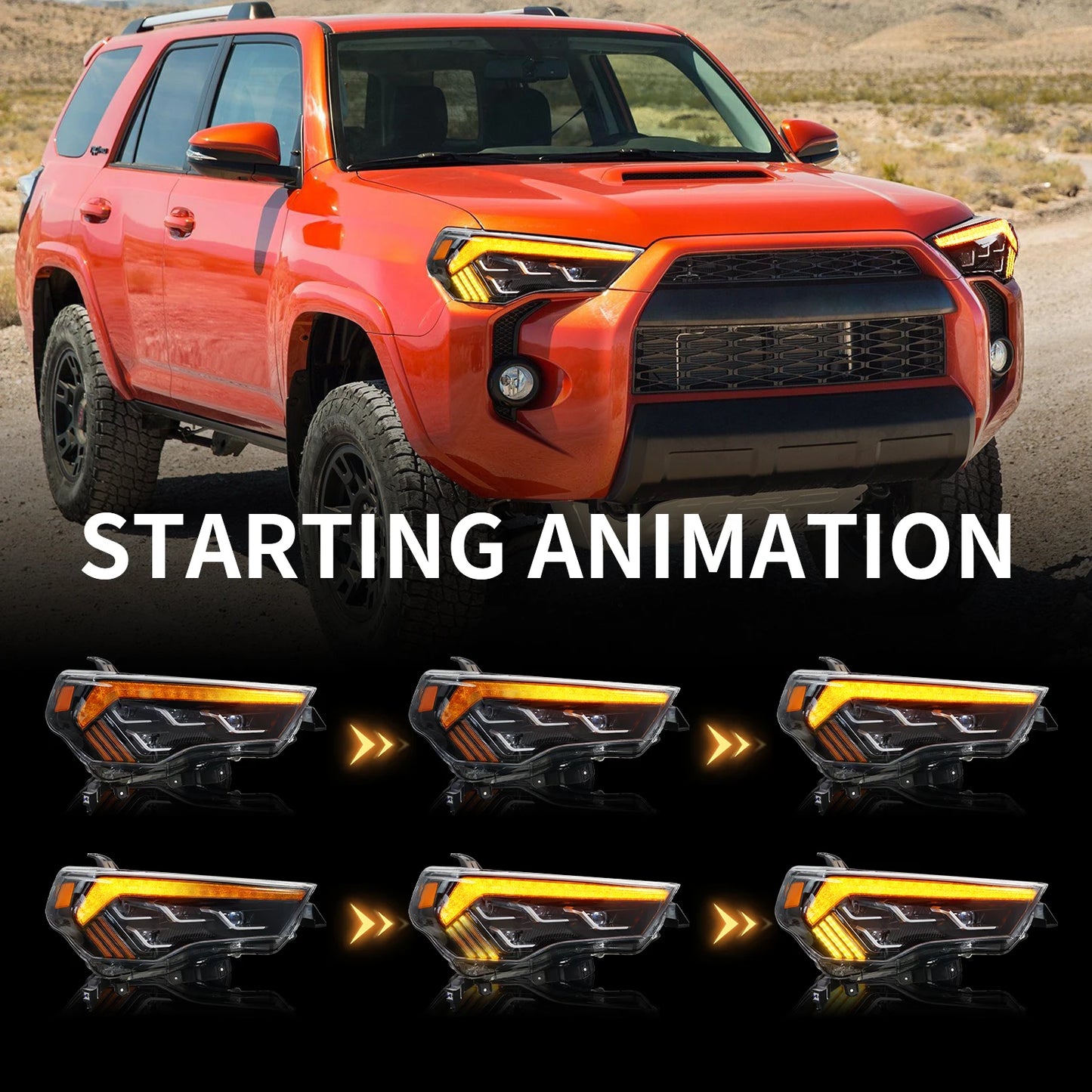 Archaic car lamp 2014-2021 Headlight For 4runner headlights with sequentital turning signal For 4Runner head lamp