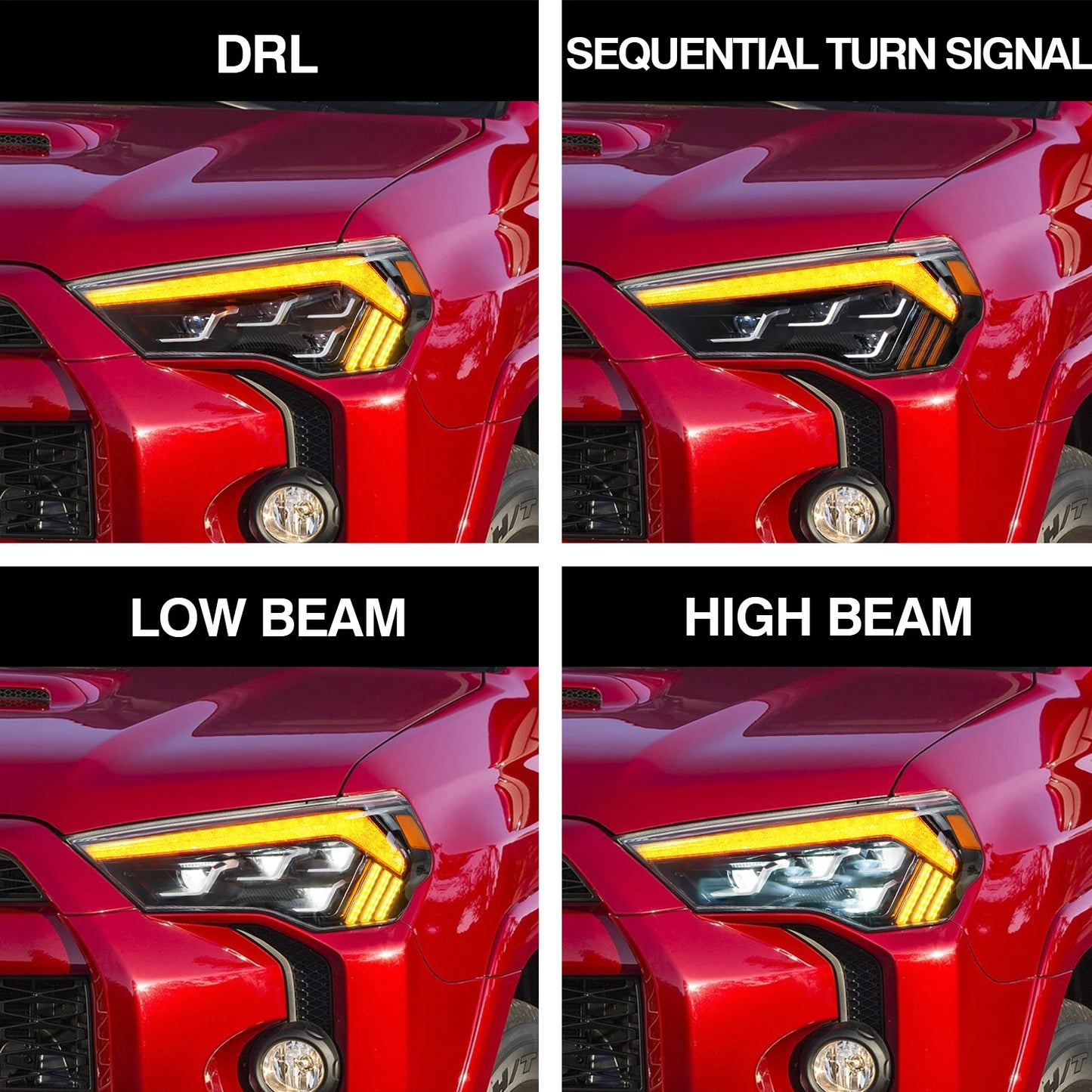Archaic car lamp 2014-2021 Headlight For 4runner headlights with sequentital turning signal For 4Runner head lamp