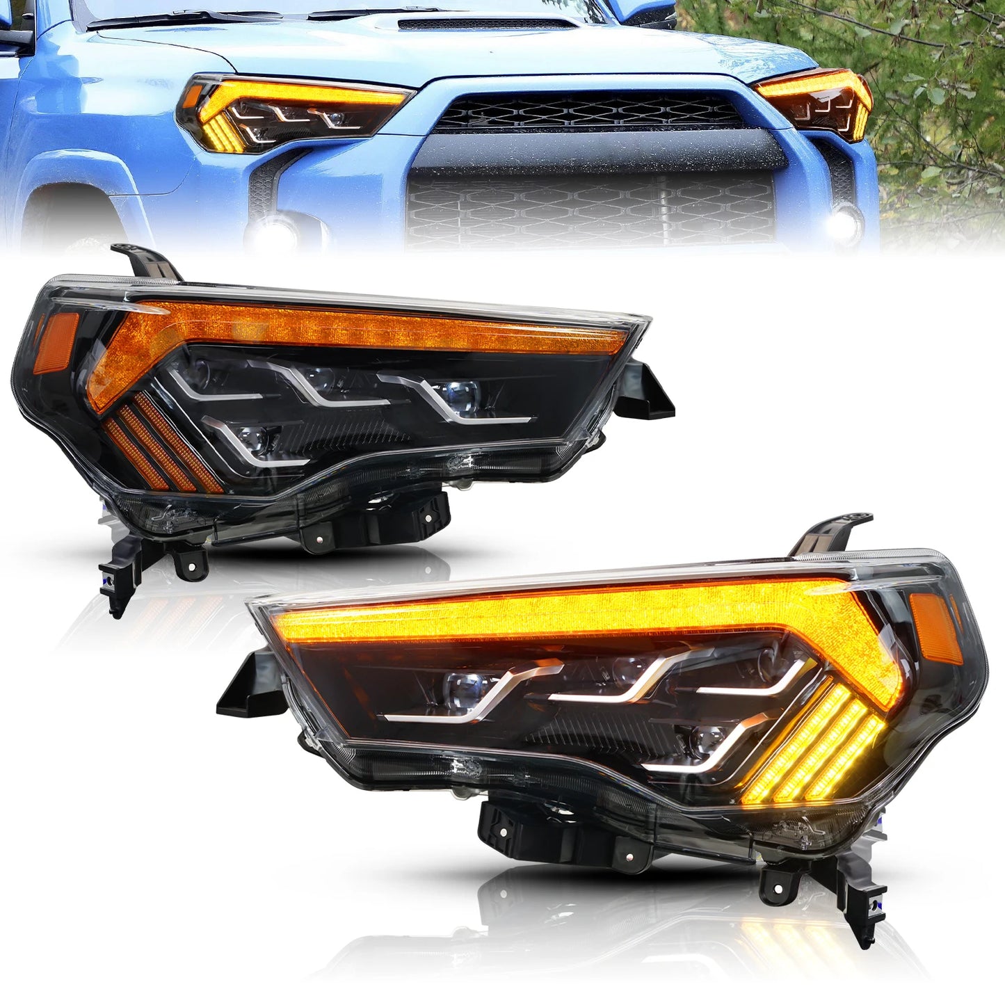 Archaic car lamp 2014-2021 Headlight For 4runner headlights with sequentital turning signal For 4Runner head lamp