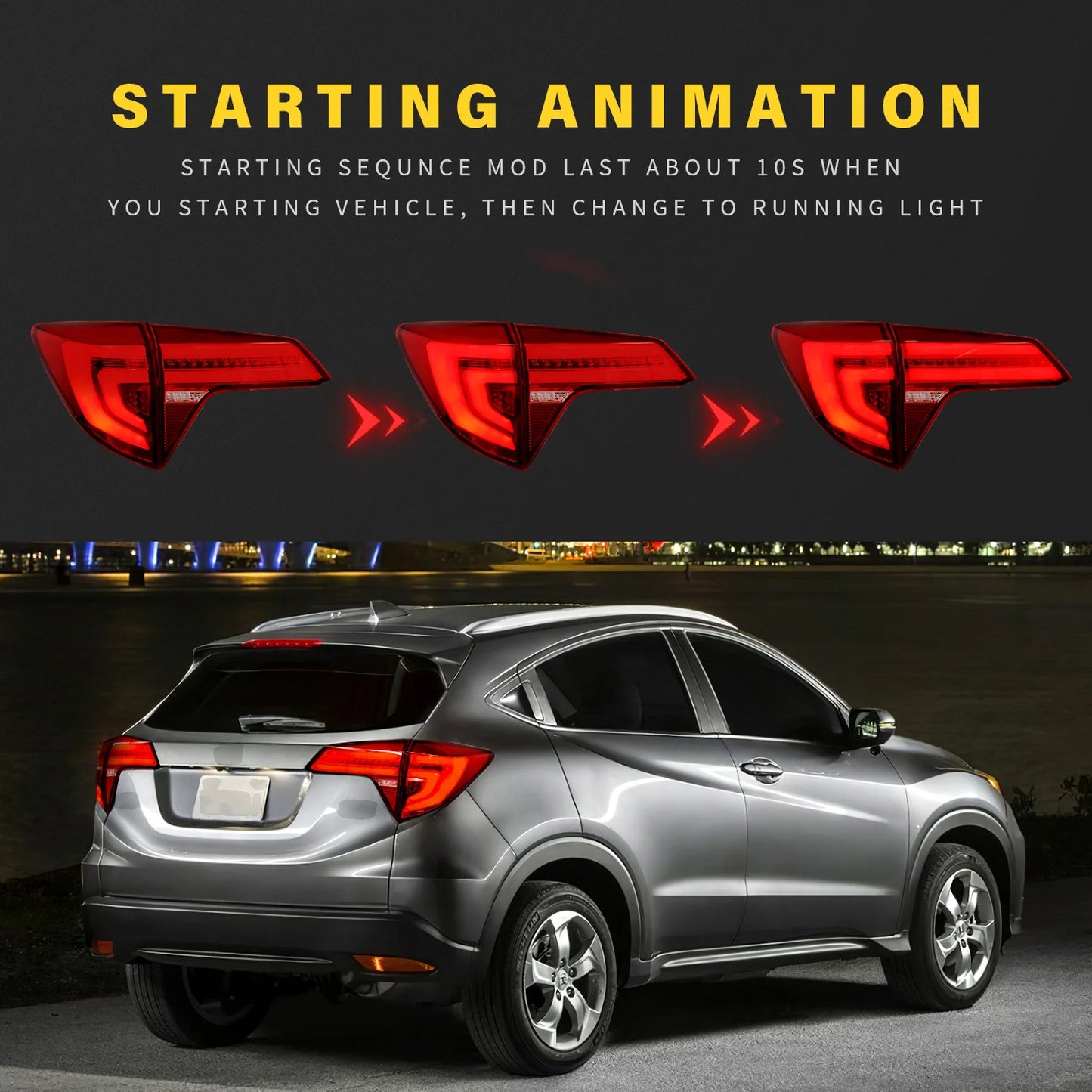 Archaic new design Tail lamp For Vezel Hrv 2015 - 2020 with sequantial turning signal for Vezel Hrv accessory