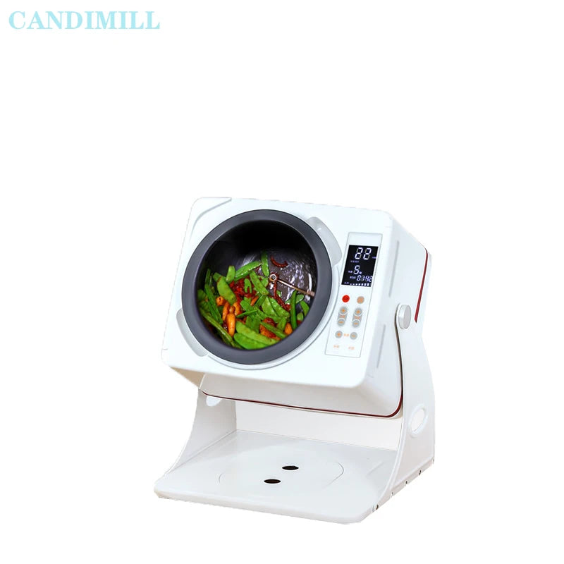 Automatic Drum Cooking Machine 2500W Household Multi-Function Intelligent Stir Frying Cooking Pot Robot Non-stick Cookware