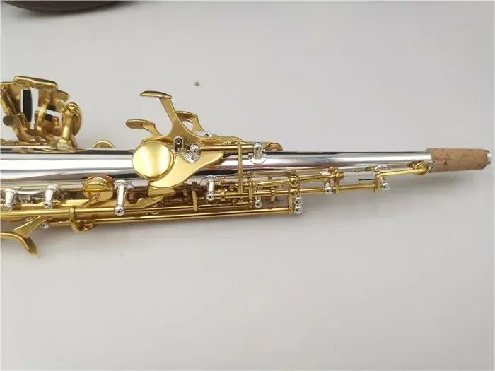 B Flat Soprano Saxophone Musical Instruments Sax Brass Silver Plated With Case Professional