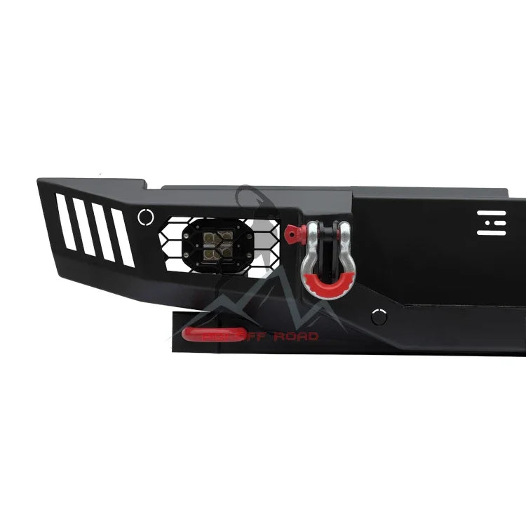 B10 Factory High Quality Pickup truck ute Off road Steel Rear Bumper with LED Light Shackle Trailer Hook L200 Triton