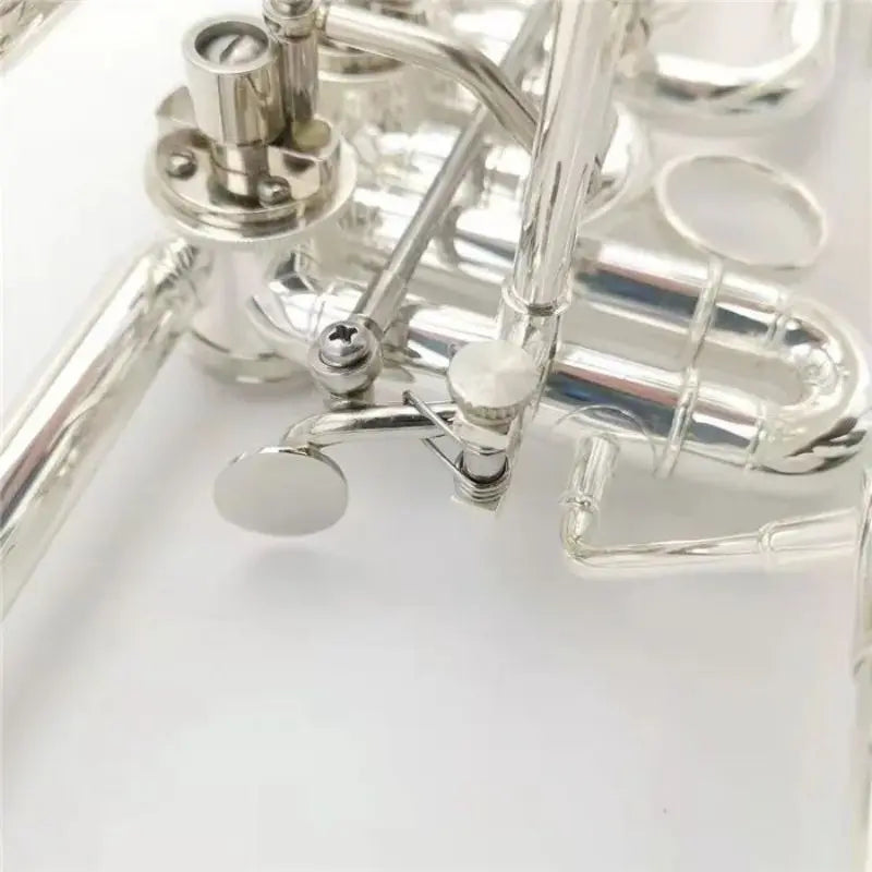 MMOOKA BDK-600S Silver plated professional B flat trumpet flat key trumpet with mouthpiece case wind instruments