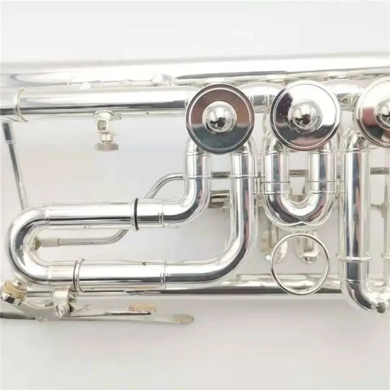 MMOOKA BDK-600S Silver plated professional B flat trumpet flat key trumpet with mouthpiece case wind instruments