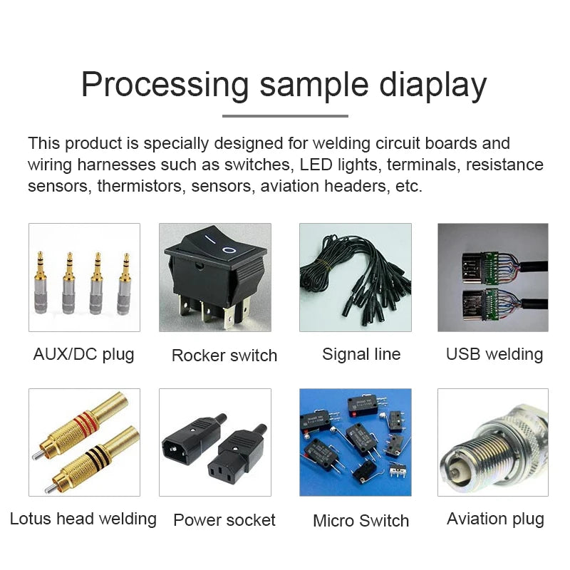 BORX 220V/110V Electric Soldering Machine Pedal Type Semi Automatic Soldering Station Power Plug USB Spot Welding Equipment
