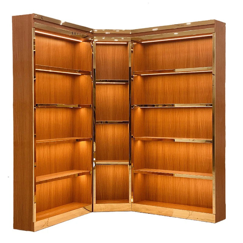 Bag Live Room Display Cabinet Stainless Steel Phnom Penh Display Cabinet Shoe Display Shelf Customized Bag Cabinet with Lights
