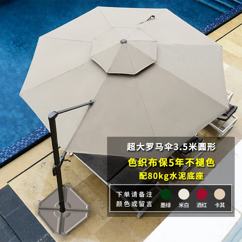 Balcony Umbrella Wall Retractable Parasol Outdoor Umbrella Garden Umbrella Garden Solar Lighted Outdoor Sun Umbrella