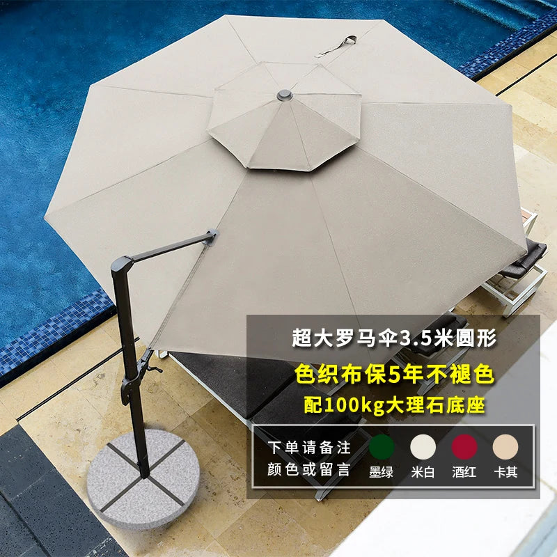 Balcony Umbrella Wall Retractable Parasol Outdoor Umbrella Garden Umbrella Garden Solar Lighted Outdoor Sun Umbrella