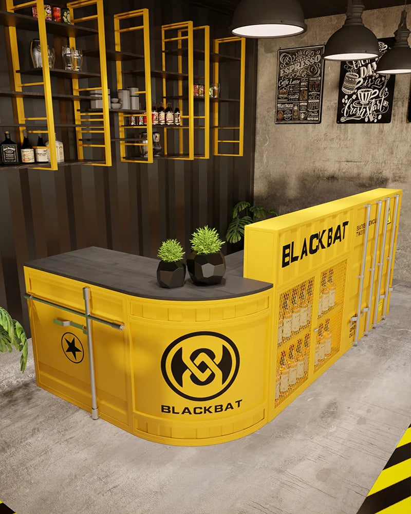 Bar cashier net red studio coffee milk tea shop front desk clothing store hairdressing creative industrial style reception desk
