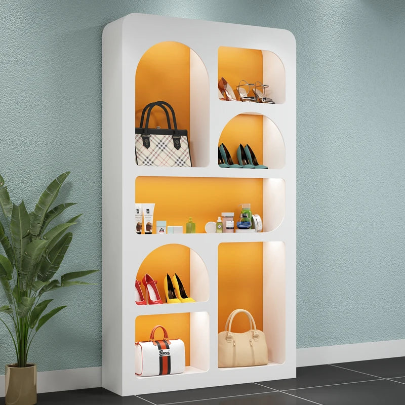 Beauty salon product cabinet, cosmetics display cabinet, baking paint live broadcast room cabinet, shoe bag display cabinet, bar