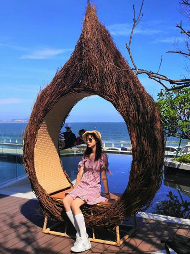 Bird's Nest Swing Scenic Spot Wedding Shooting Props Creative Hanging Round Bed Outdoor B&B Bird's Nest