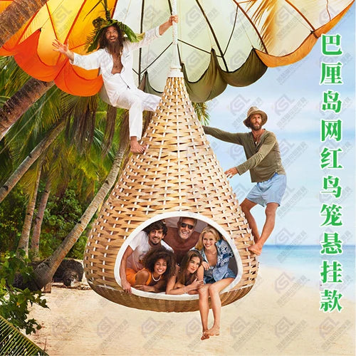 Bird's Nest Swing Scenic Spot Wedding Shooting Props Creative Hanging Round Bed Outdoor B&B Bird's Nest