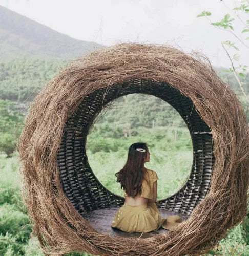 Bird's Nest Swing Scenic Spot Wedding Shooting Props Creative Hanging Round Bed Outdoor B&B Bird's Nest
