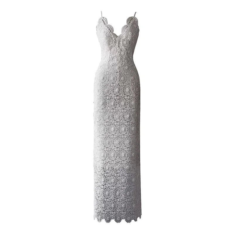 BirdTree, Lining 100%Mulberry Silk Dresses, Women Spaghetti Strap Lace Embroidery, High End Design Party Dress, Summer D43575QM