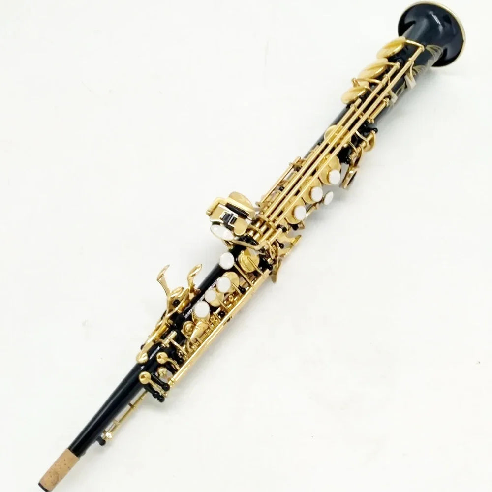 Black gold 82 professional soprano saxophone Bb hand carved one-to-one pattern Japanese craft jazz instrument sax soprano