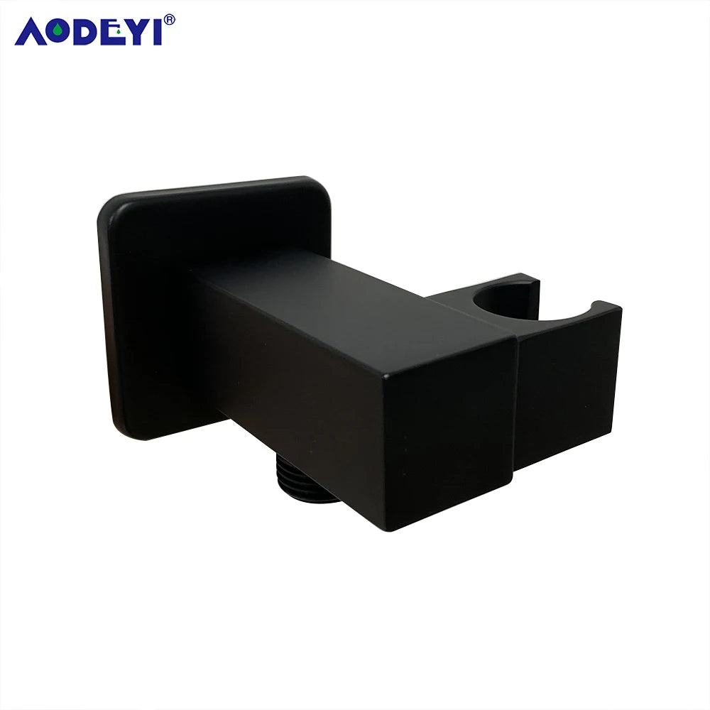 Brass Wall Mounted Hand Held Shower Holder Shower Bracket & Hose Connector Wall Elbow Unit Spout Water Inlet Angle Valve