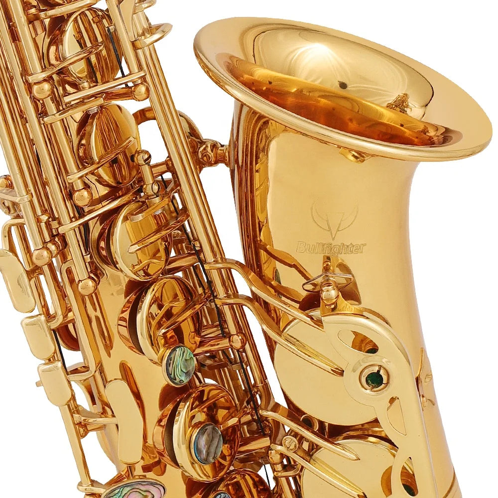 MMOOKA Bullfighter S-10 Gold Lacquer wind Instrument professional Sax Bb pad Alto Saxophone melody selme saxophone with case