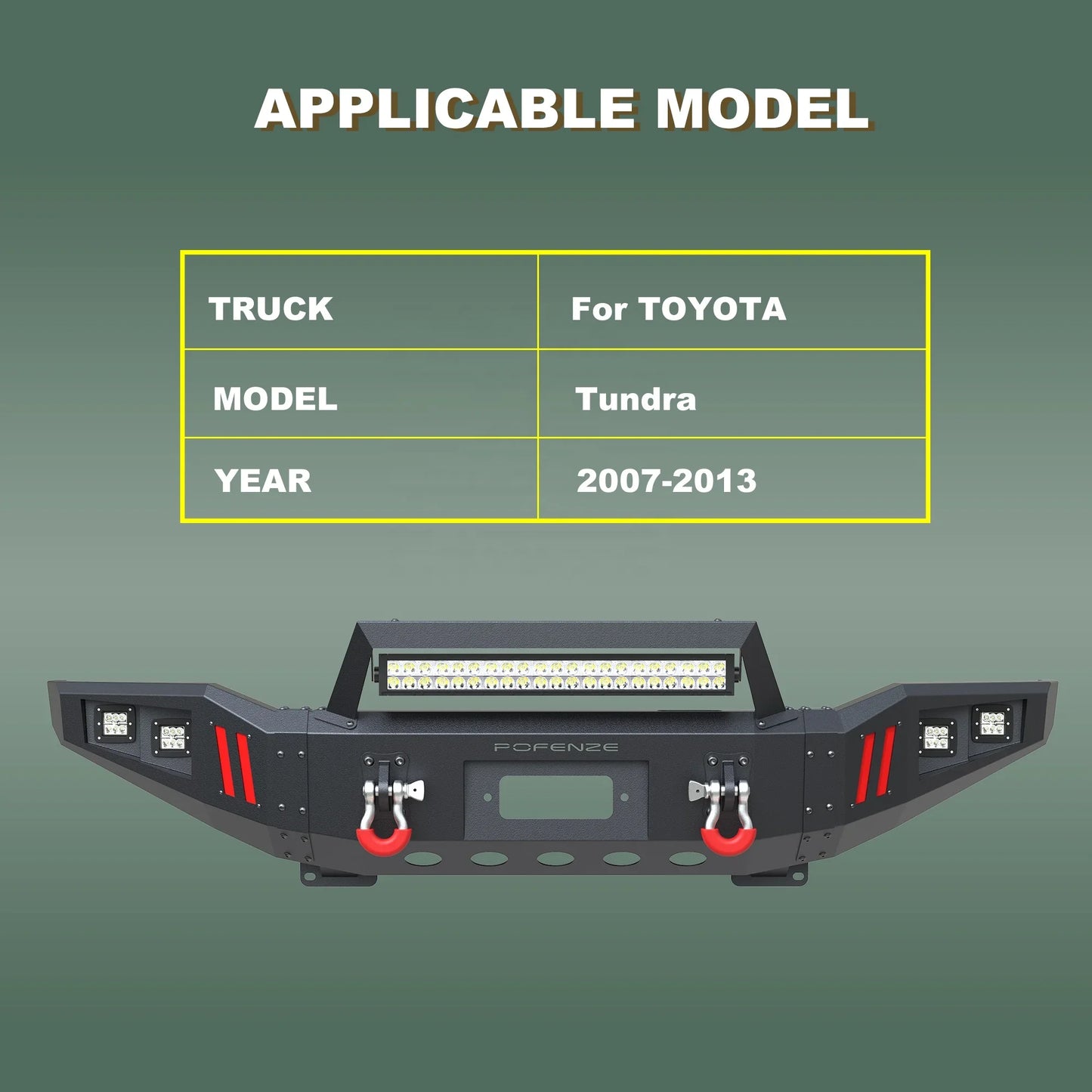 Bumper Bar with Winch Plate for Tundra 2007-2013 & Sequoia 2008-2021,Textured Black Front Bumper