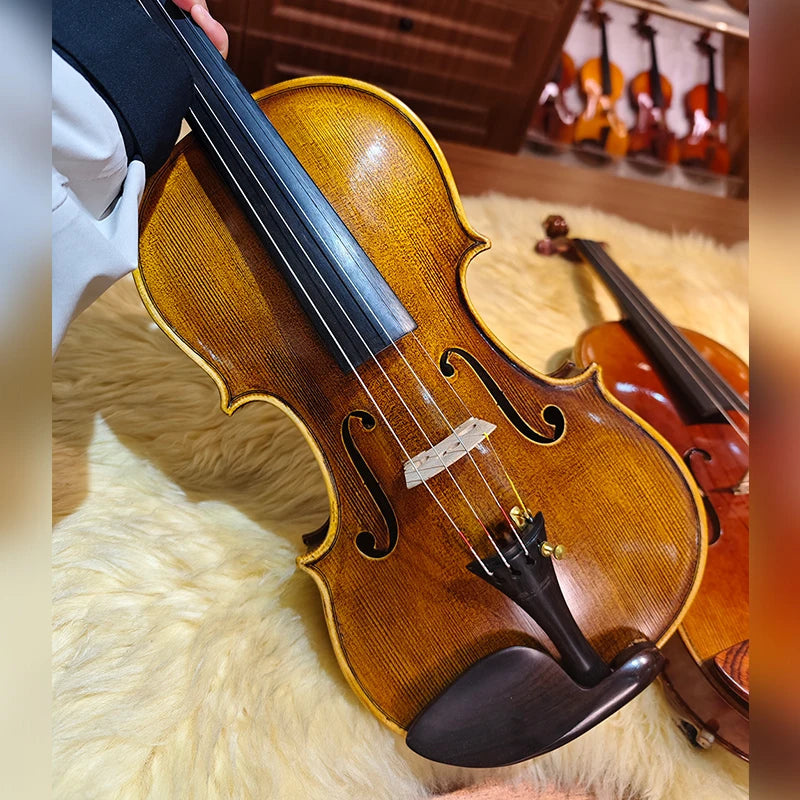 CHRISTINA Violin for Professional New Model V11 4/4 Size High-quality Spruce One-piece Fine Flame Maple with Ebony Fittings