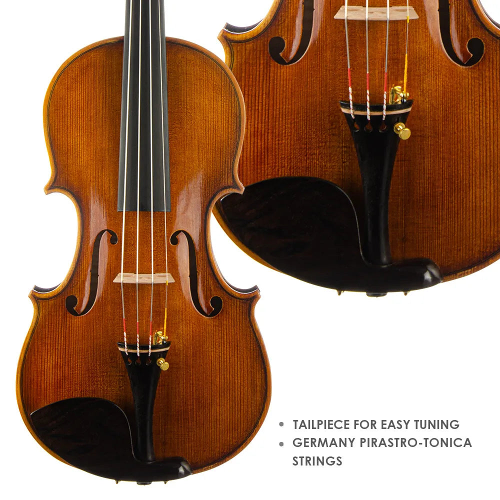 CHRISTINA Violin for Professional New Model V11 4/4 Size High-quality Spruce One-piece Fine Flame Maple with Ebony Fittings