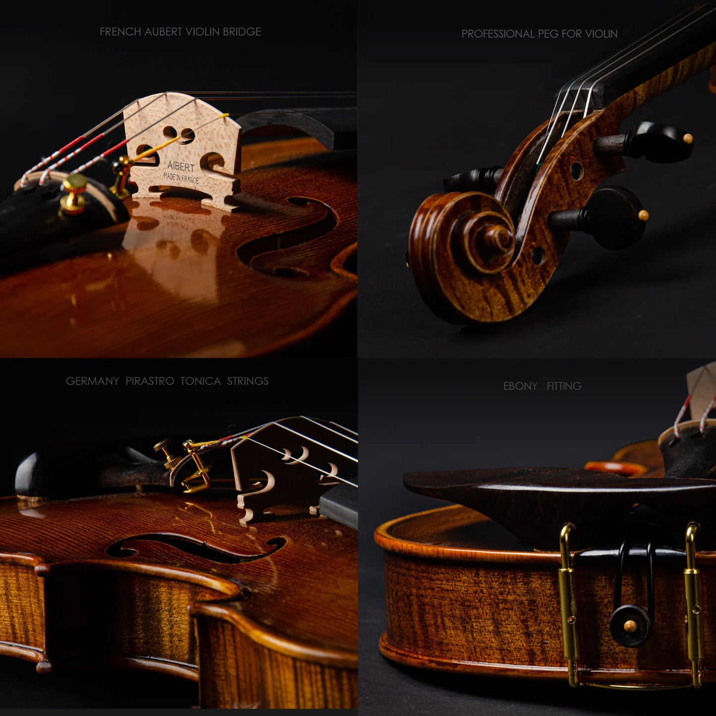 CHRISTINA Violin for Professional New Model V11 4/4 Size High-quality Spruce One-piece Fine Flame Maple with Ebony Fittings