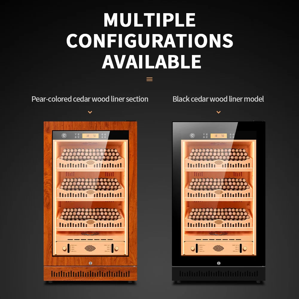 CIGARLOONG Cigar Cabinet Constant Control Temperature and Humidity Cedar Wood Inner Aviation Aluminum Humidor Energy Saving 46C