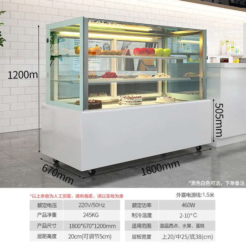 Cake display cabinet, commercial mousse dessert cabinet, western pastry bread cabinet, refrigerated right-angle cooked food and