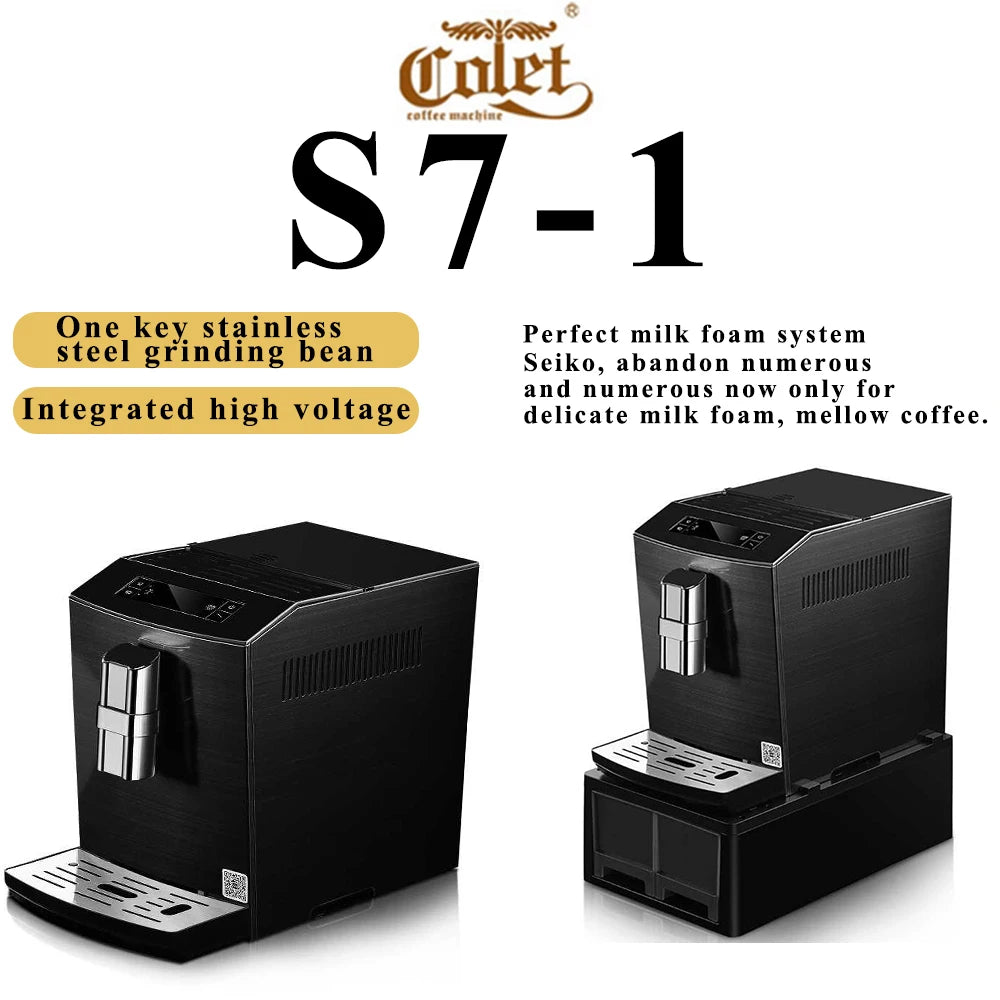 Calet S7-1 smart one-button automatic coffee machine home business office grinding bean one machine Italian