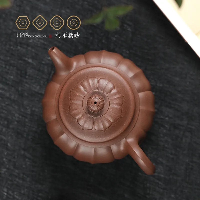 Centennial Liyong Purple Clay Pot Yixing Pure Handmade Famous Teapot Household Kung Fu Tea Set Raw Ore Purple Clay Dalin Flower