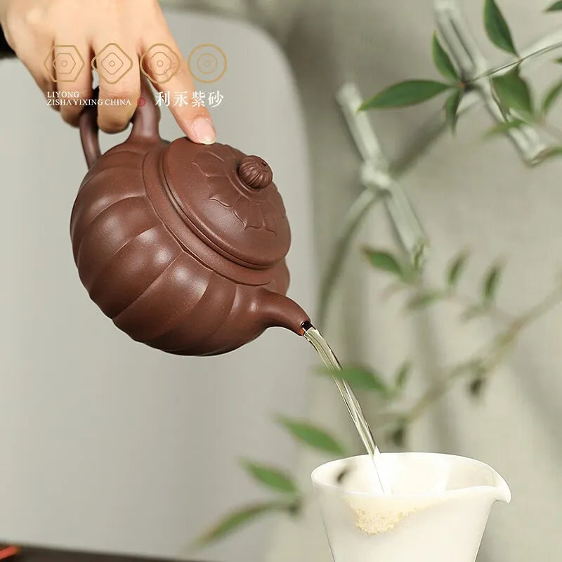 Centennial Liyong Purple Clay Pot Yixing Pure Handmade Famous Teapot Household Kung Fu Tea Set Raw Ore Purple Clay Dalin Flower