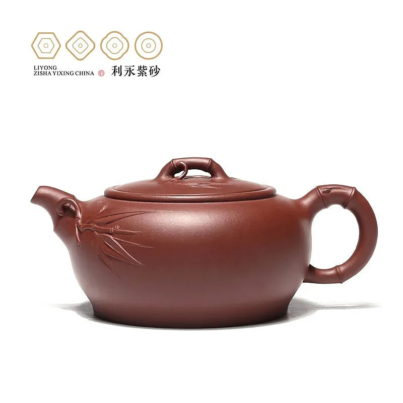 Centennial Liyong Purple Clay Pot Yixing Purple Sand Famous Pure Handmade Gift Teapot Tea Set Raw Ore High Quality Plain Cement