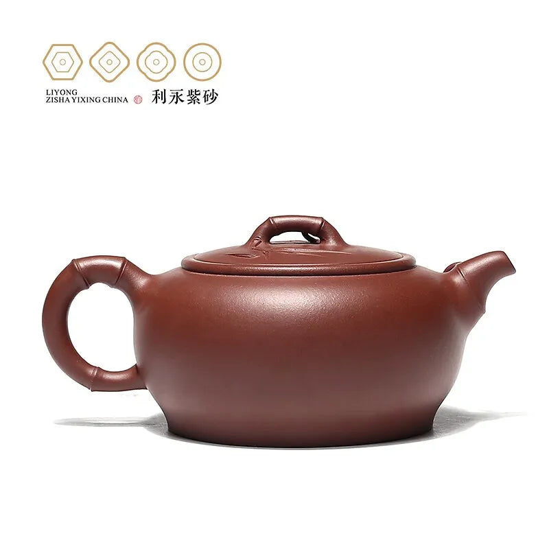 Centennial Liyong Purple Clay Pot Yixing Purple Sand Famous Pure Handmade Gift Teapot Tea Set Raw Ore High Quality Plain Cement